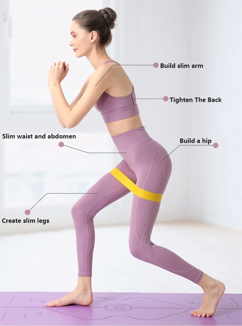 A Set Of Elastic Resistance Bands For Yoga