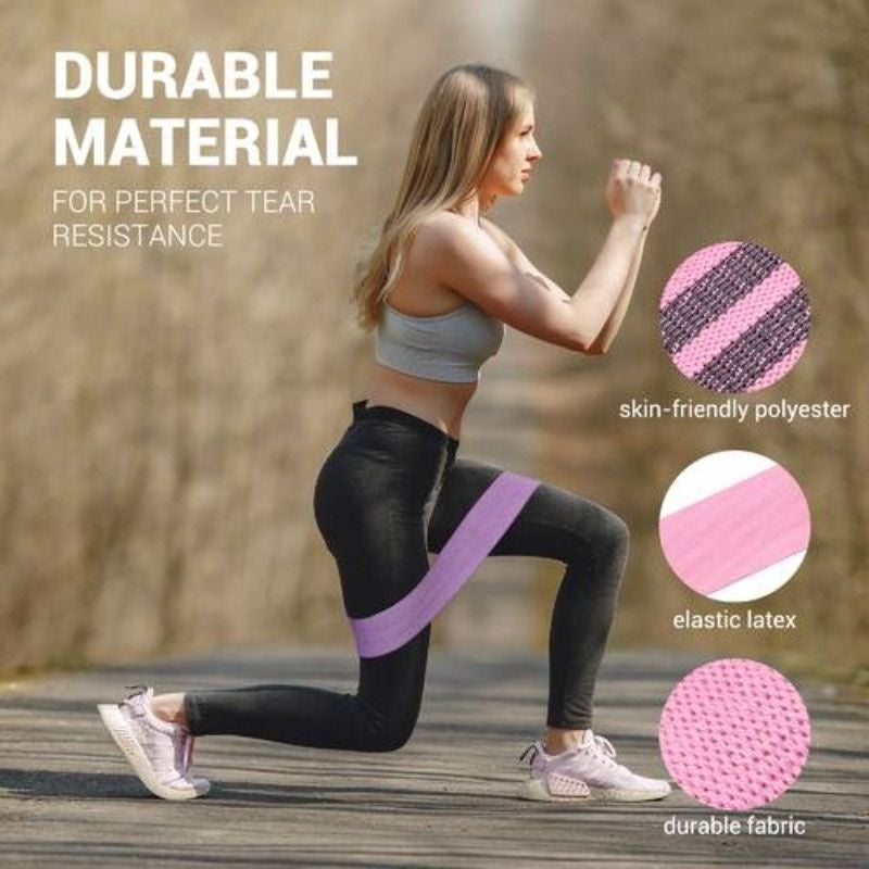 A Set Of Elastic Resistance Bands For Yoga