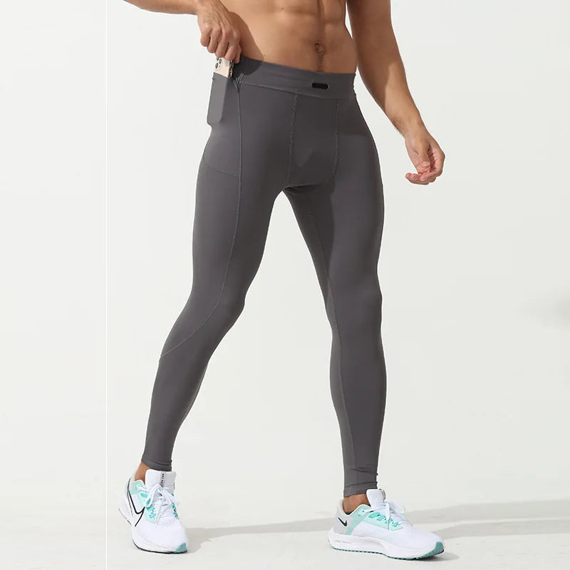 Men Gym Leggings with Phone Pocket